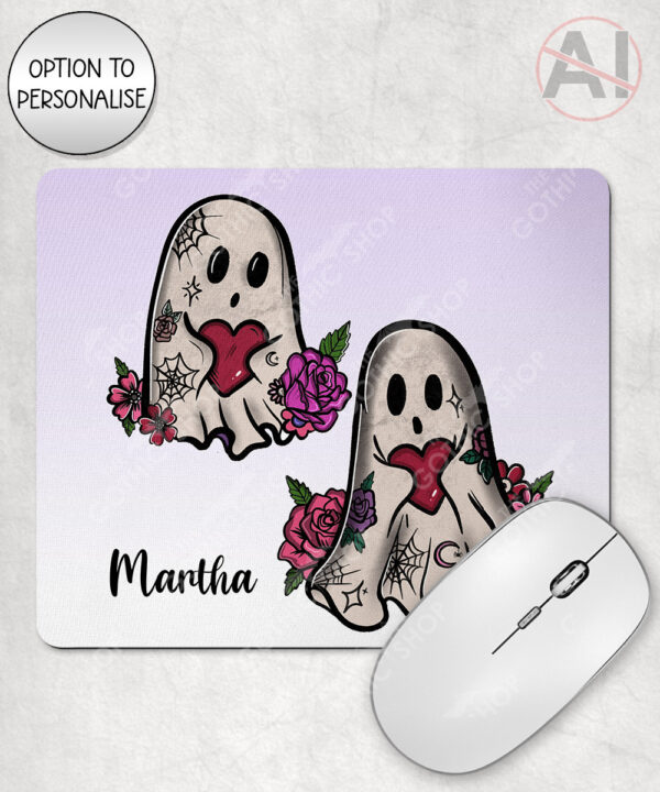 20444 ghostie hearts gothic spooky mousemat 1