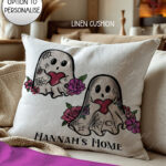20445 ghostie hearts gothic spooky cushion 2