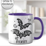 20450 black lace bats gothic mug 1