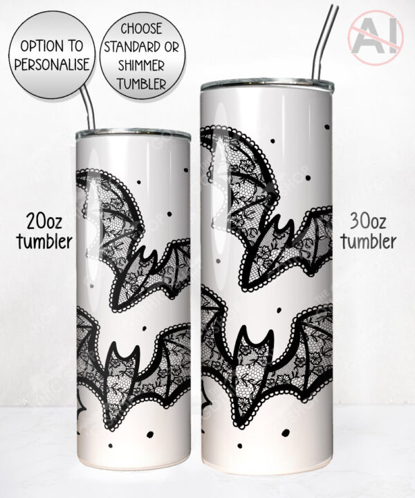 20451 black lace bats gothic tumbler 3