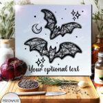 20454 black lace bats gothic chopping board 1