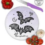 20454 black lace bats gothic chopping board 3