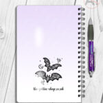 20455 black lace bats gothic a5 notebook 2