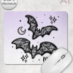 20456 black lace bats gothic mousemat 1