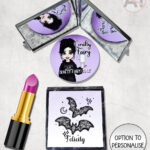20459 black lace bats gothic compact mirror 2