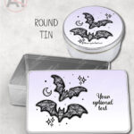 20462 black lace bats gothic tin 6