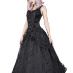 eglantine lace & velvet gothic dress by sinister s (uk10) (copy)