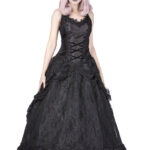 eglantine lace & velvet gothic dress by sinister s (uk10) (copy)