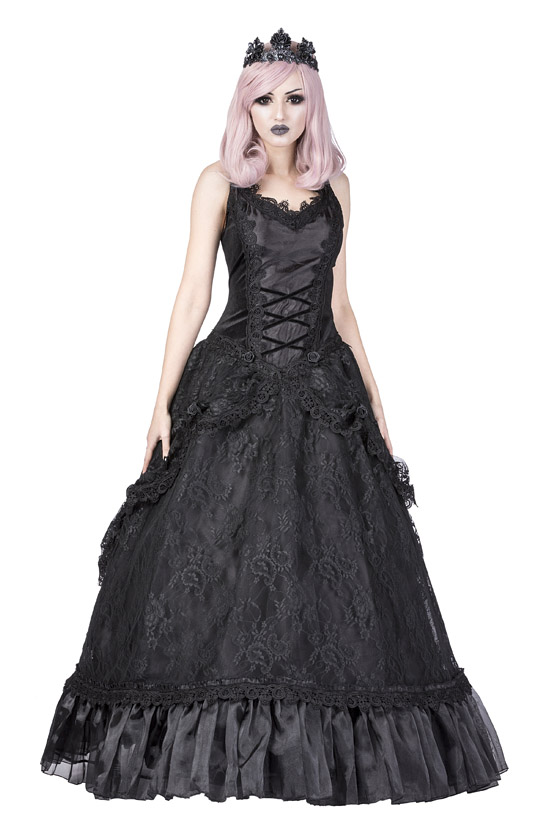 eglantine lace & velvet gothic dress by sinister s (uk10) (copy)
