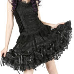 gothic lolita black mini skirt by sinister
