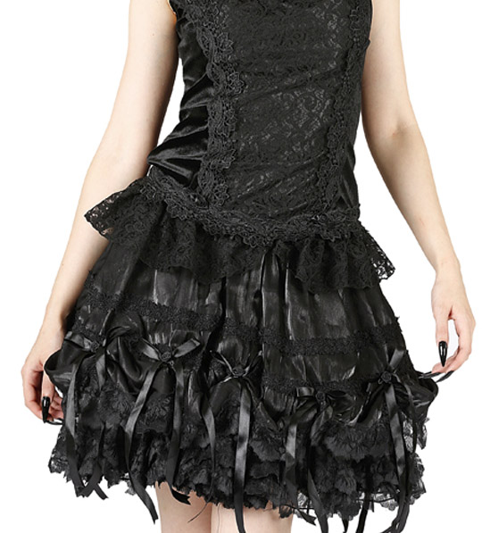 gothic lolita black mini skirt by sinister