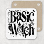 basic witch gothic mug and/or coaster optional to personalise