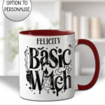 basic witch gothic mug and/or coaster optional to personalise