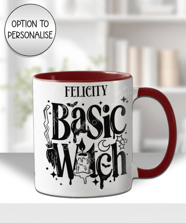 basic witch gothic mug and/or coaster optional to personalise