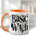 basic witch gothic mug and/or coaster optional to personalise