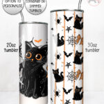 20466 halloween black cat gothic tumbler 1