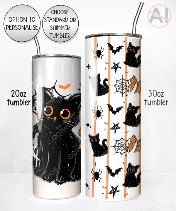 20466 halloween black cat gothic tumbler 1