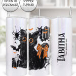 20466 halloween black cat gothic tumbler 2