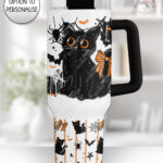 20468 halloween black cat gothic 40oz large tumbler 1