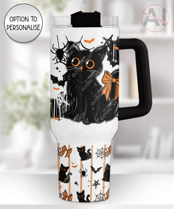 20468 halloween black cat gothic 40oz large tumbler 1