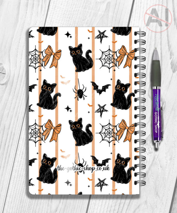 20469 halloween black cat gothic notebook 3