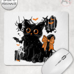 20470 halloween black cat gothic mousemat 1