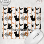 20470 halloween black cat gothic mousemat 2