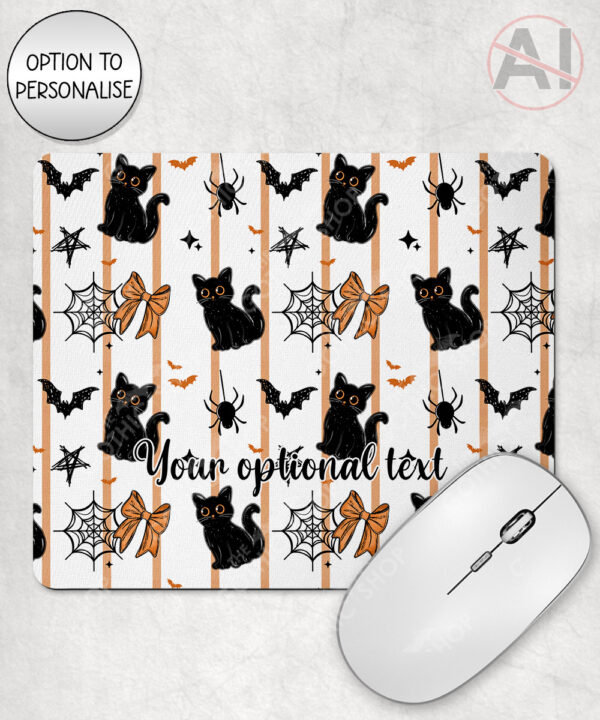 20470 halloween black cat gothic mousemat 2