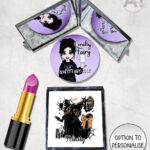 20472 halloween black cat gothic compact mirror 2