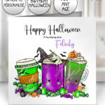 20474 halloween drinks gothic halloween card
