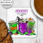 20475 halloween drinks gothic halloween coaster