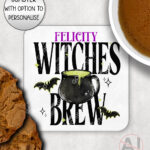 basic witch gothic mug and/or coaster optional to personalise (copy)