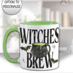 basic witch gothic mug and/or coaster optional to personalise (copy)