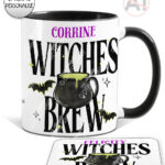 basic witch gothic mug and/or coaster optional to personalise (copy)