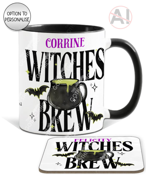 basic witch gothic mug and/or coaster optional to personalise (copy)