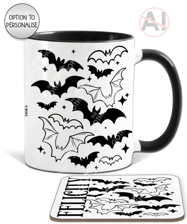 20490 all the bats gothic mug coaster