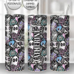 emo graffiti gothic straight tumbler option to personalise