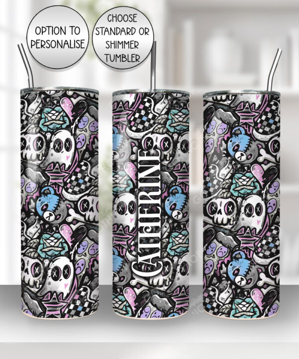 emo graffiti gothic straight tumbler option to personalise