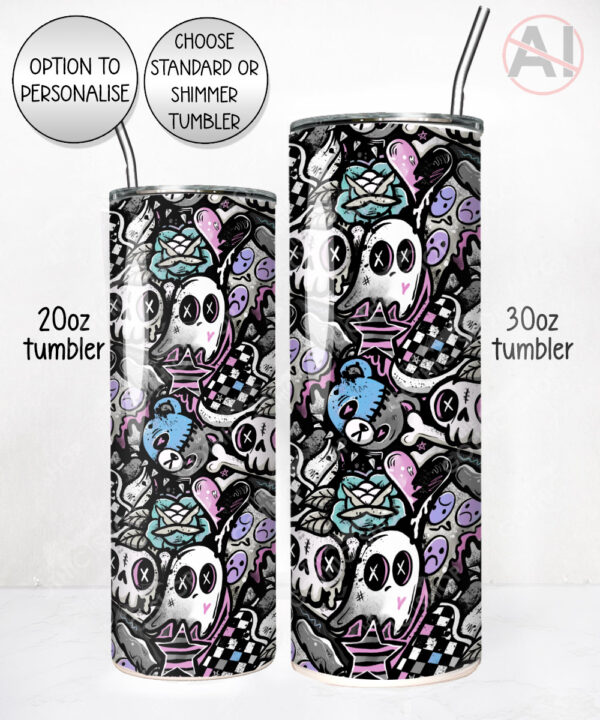 emo graffiti gothic straight tumbler option to personalise