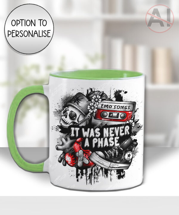 20496 emo never a phase personalised mug 4