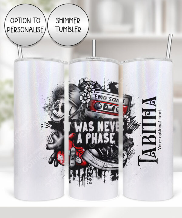 20497 emo never a phase personalised tumbler 1