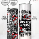20497 emo never a phase personalised tumbler 2