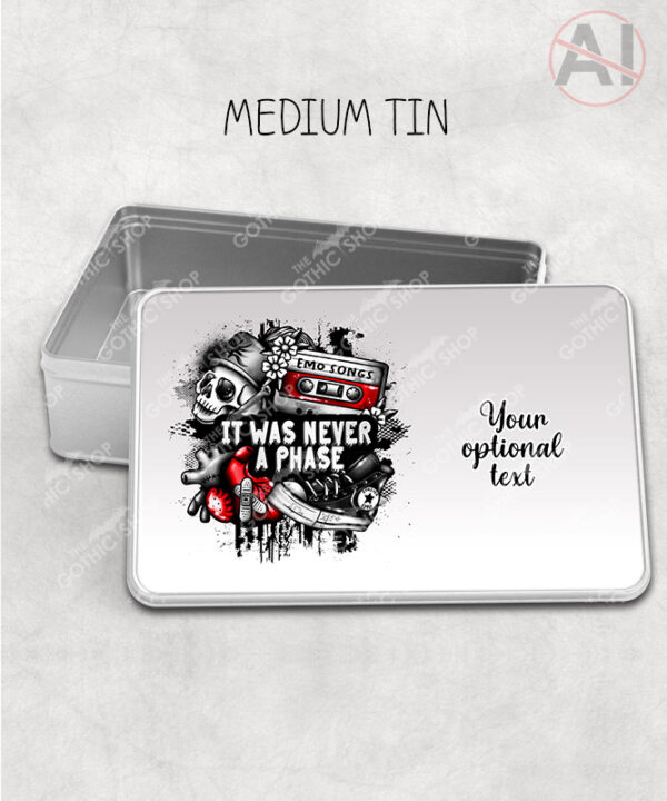 20500 emo never a phase personalised storage tin 2