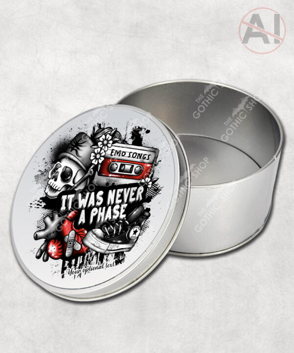 20500 emo never a phase personalised storage tin 4