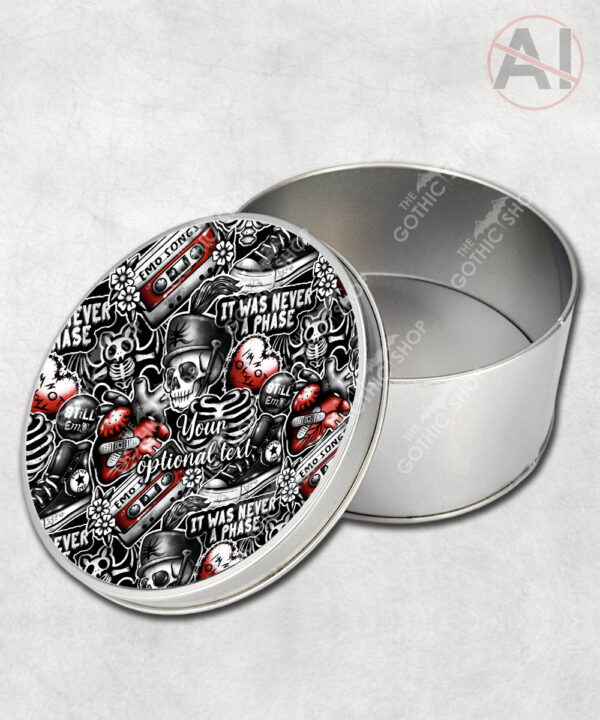 20500 emo never a phase personalised storage tin 6