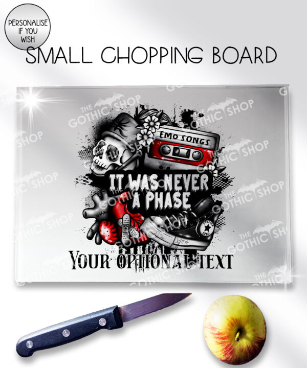 20501 emo never a phase personalised chopping board 3
