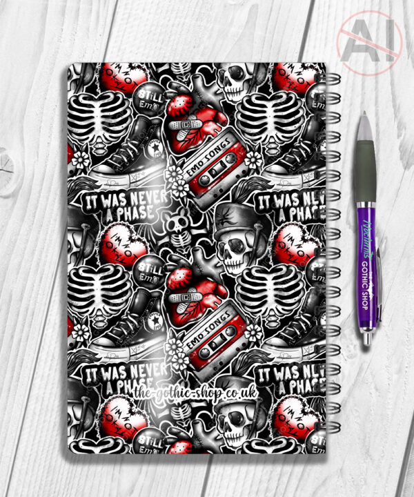 20502 emo never a phase personalised a5 notebook 2