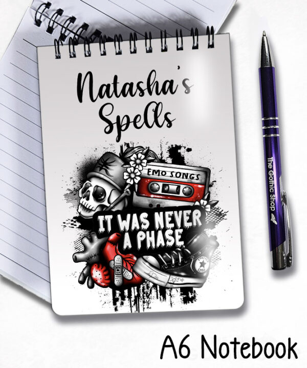 20502 emo never a phase personalised a5 notebook 3
