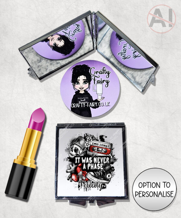 20505 emo never a phase personalised mirror 1