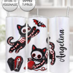 20510 skellie cats gothic halloween tumbler 2
